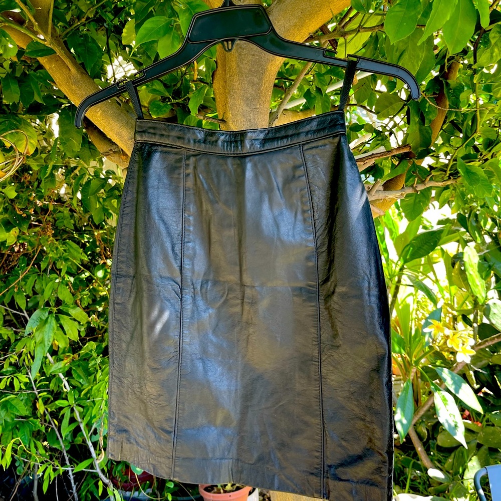 Vintage leather skirt